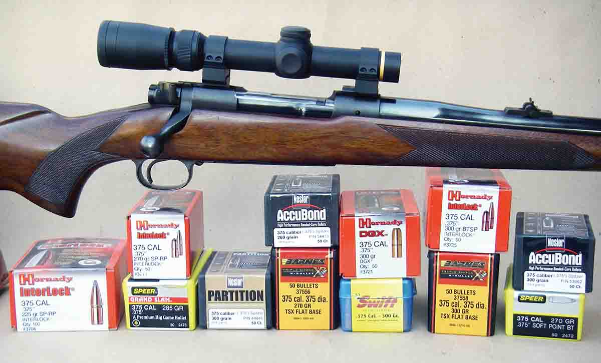 Bullet selection is extensive for the .375 H&H Magnum, which adds to its versatility.